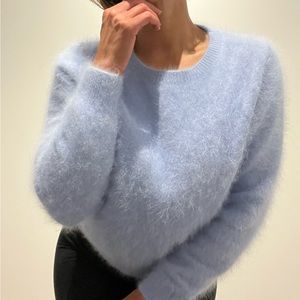 Fluffy lilac purple sweater.